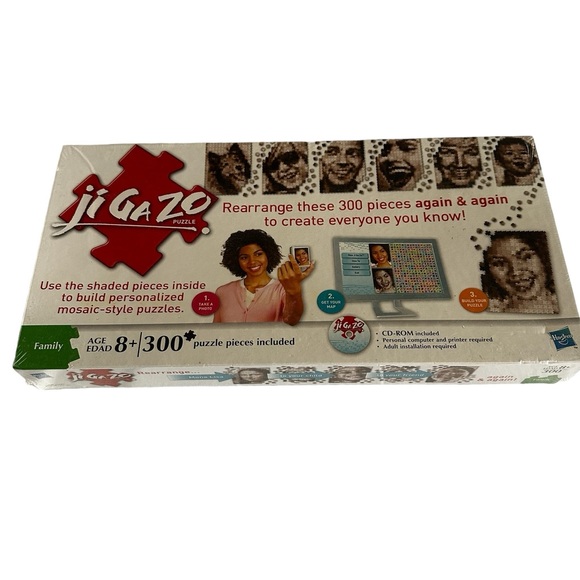 hasbro Other - HASBRO JI GA ZO CREATE YOUR OWN MOSAIC STYLE PUZZLE GAME NIGHT PARTY